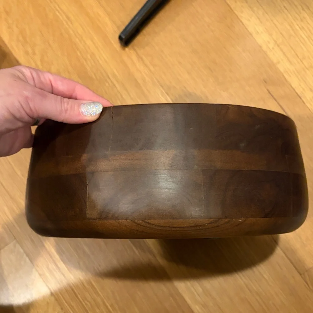 Pottery Barn wood salad bowl